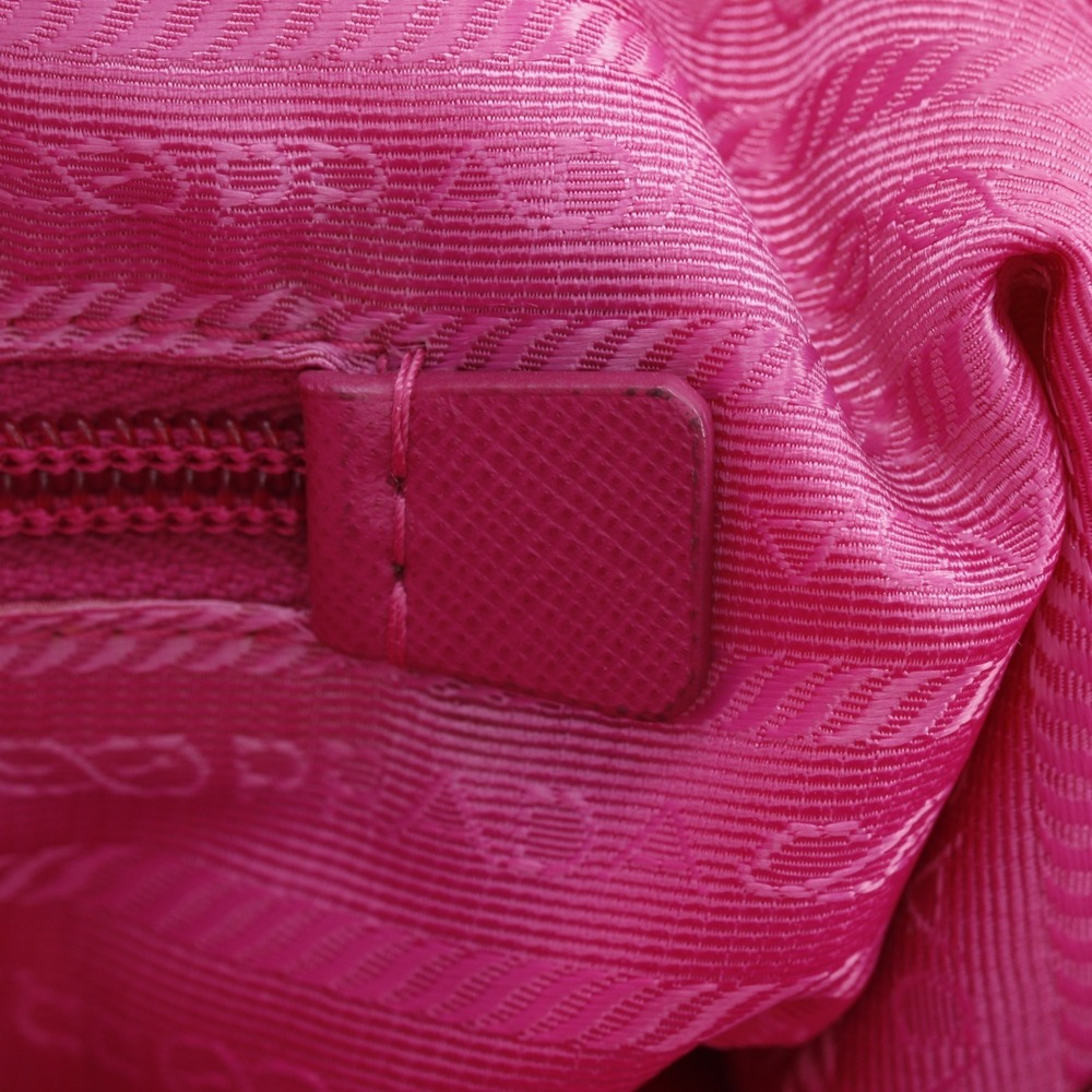 Prada PRADA 2-Way Shoulder Tote Bag, Floral Pattern, Nylon, Pink, Flower Desi... - Picture 10 of 16